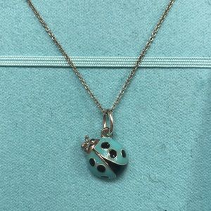 Tiffany and co lady bug pendant necklace